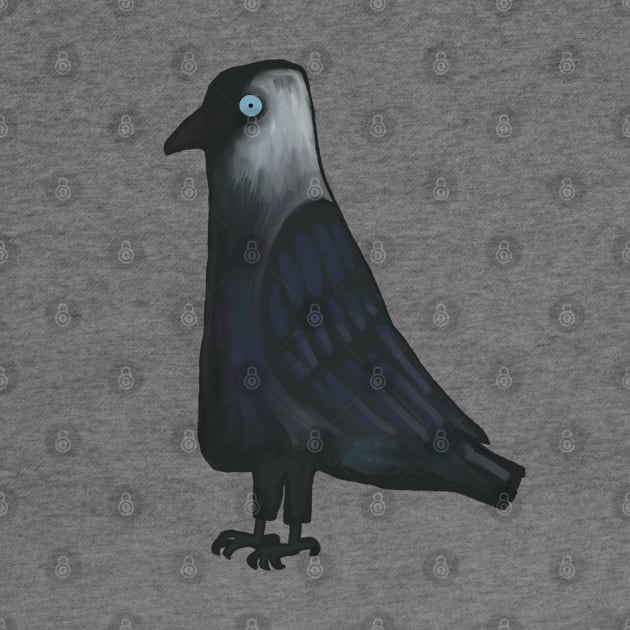 Blue eyed  Cartoon jackdaw by Nigh-designs